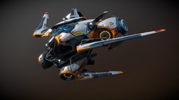 SCAVENGER Fighter spacecraft, spaceship-sci-fi, vehicle, scifi, space, noai