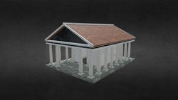 Greek Temple greek, medieval, arquitecture, mythology, fantasyarchitecture, blender, temple