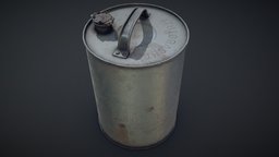 Old Iron Barrel prop, photoscan, pbr, gameready