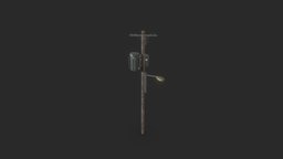 Electric Pole electricity, electronic, pole, lightpole, electricpole, polelight, substancepainter, substance, street, electric, light, ple