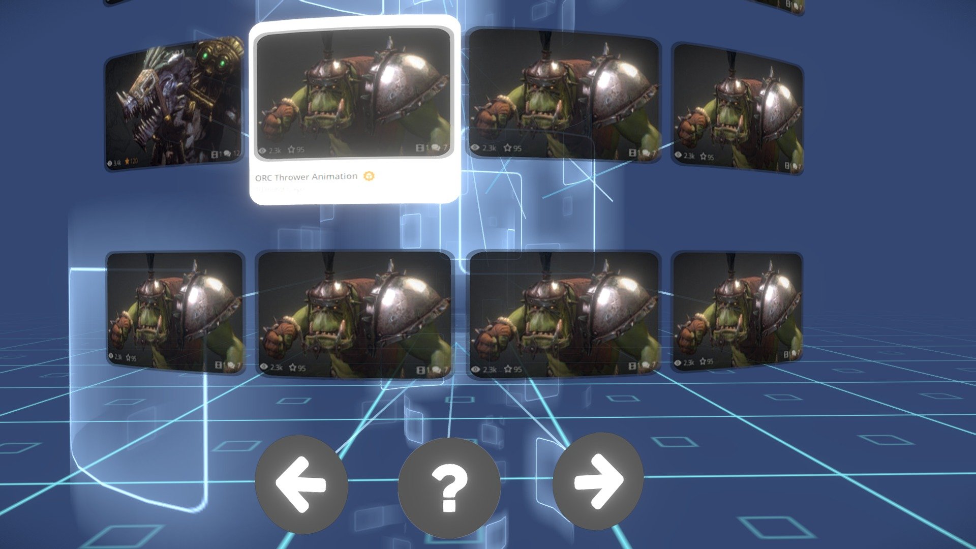 UI/UX concept for VR - UI/UX VR Launcher - 3D model by Faouzi Hamida "FaZ" (@sensokan) 3d model