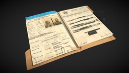 Criminal Files police, assets, noir, crime, props, realistic, 50s, criminal, detective, asset, lowpoly, gameasset, gameready, noai