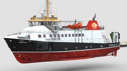 Ro-Pax Ferry RWB marine, cars, class, vessel, island, shipping, ro, route, ferry, passenger, pax, maritime, watercraft, passengers, recreational, city, ship, gameready, boat