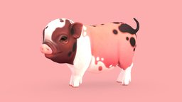 Mini Piglet mini, cute, baby, pig, pink, color, piglet, colorful, animal