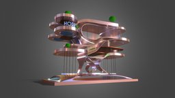 Metaverse Art Gallery generative, organic, artwork, display, fluid, artdeco, gallery, venue, rapture, metaverse, generativedesign, building-modern, decentraland, building-design, architecture, art, design, futuristic, building, midjourney, noai, createdwithai