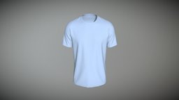 Mens Loose Fit Short Sleeve Round Neck T- Shirt tshirt, cloth, top, tee, obj, fbx, performance, fabric, mens, polo, apparel, gltf, fashion-style, clothing, 3dapparel, appareldesign, apparel3d, cloth-design