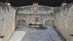 Fontaine de la Fréjaire, Réalmont (81) france, font, fontaine, photogrammetry, stair