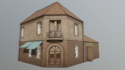 WW1 Street Corner House ww1, mobilegames, pbr, house, building