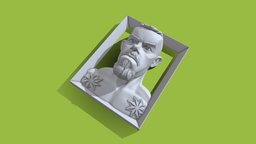 Fanart of Boyka, from Undisputed film series portrait, action, movie, fdm, wall-mounted, undisputed, scottadkins, 3dprint, boyka, yuribojka