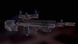 M1A JAE-100 G3 substancepainter, substance, military, guns