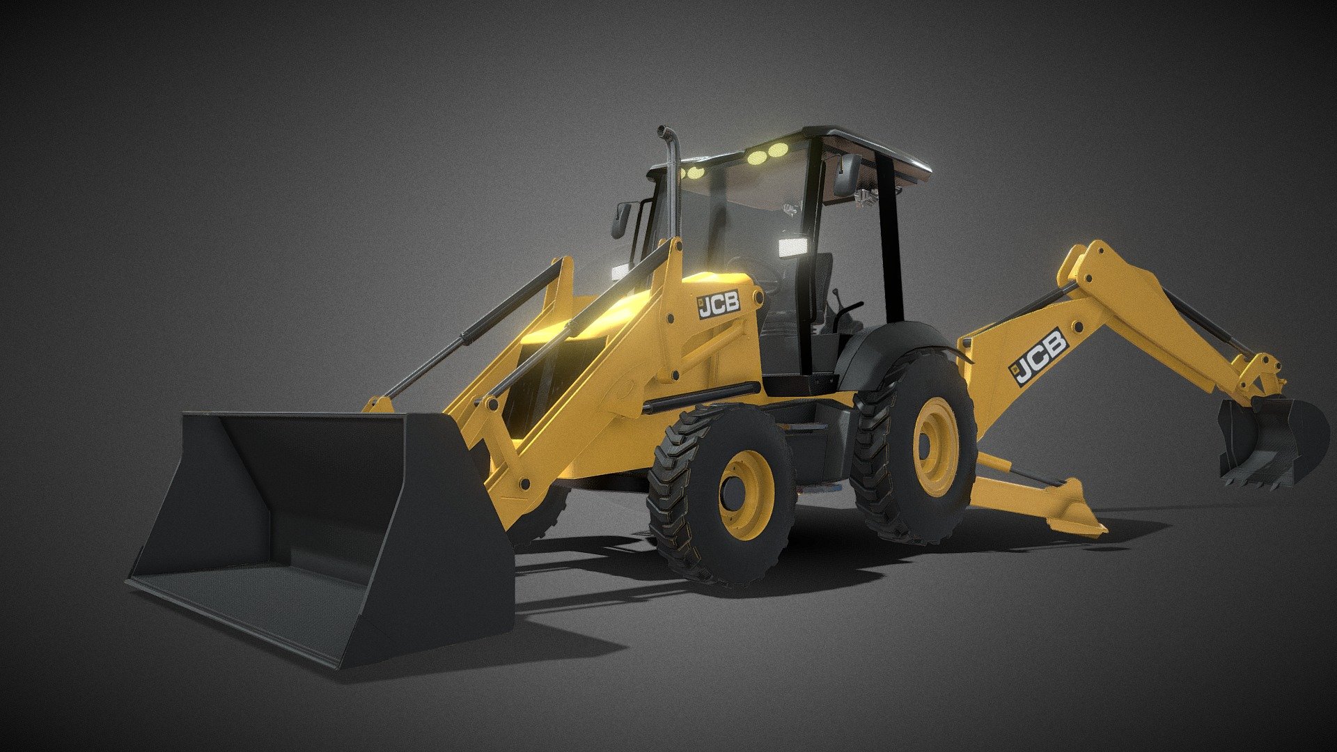 3CX-14 backhoe loader - 3D model by BirdofCinder 3d model