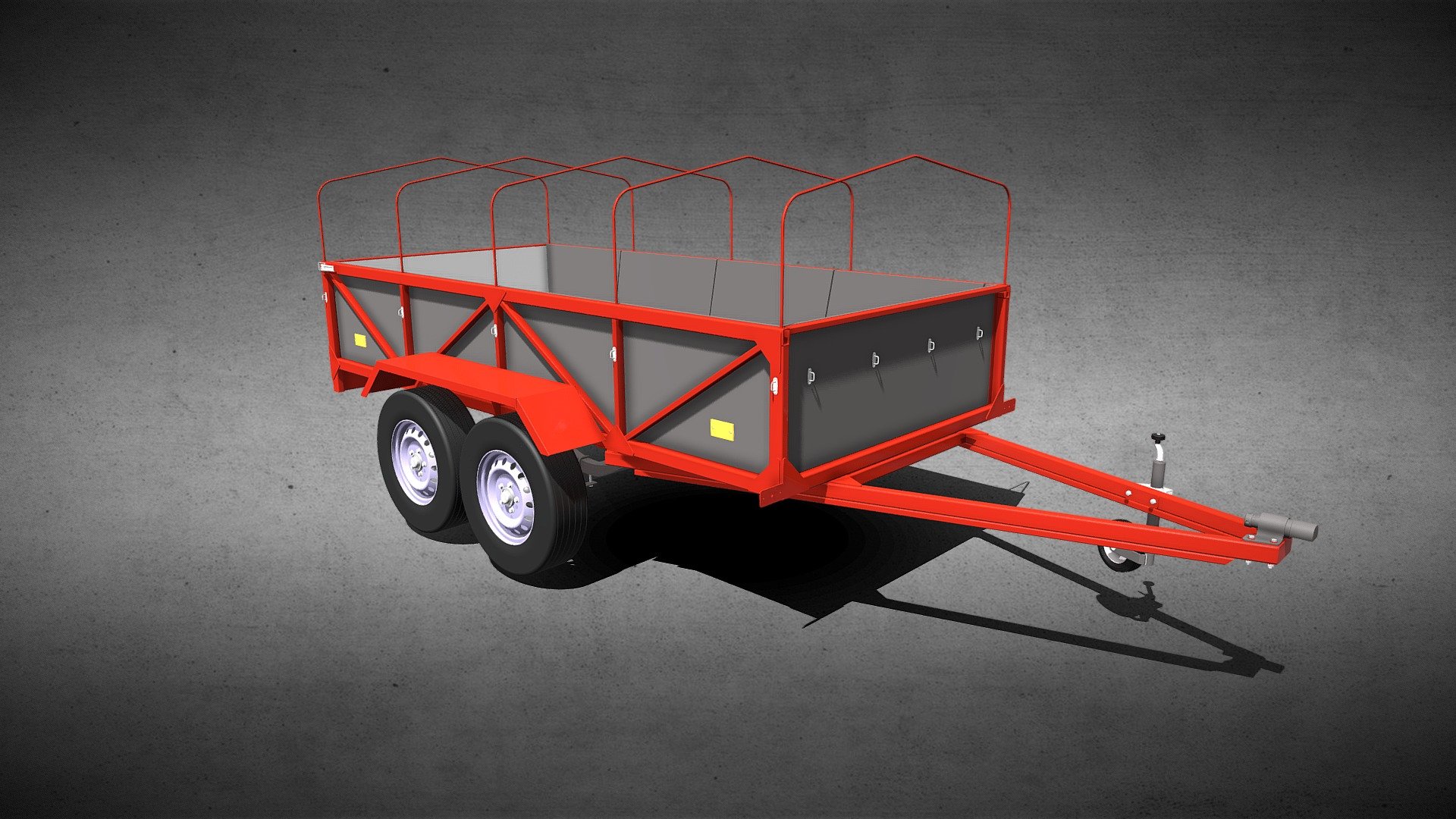 Car Trailer. 
Прицеп двухосный.


 - Car Trailer. Прицеп двухосный 3d model