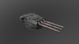German Battleship Turret, Weathered and Aged battleship, german, turret, weathered, aged, substancepainter, substance