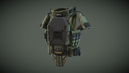 Level IV Military Vest Body Armor armor, kevlar, vest, soldier, army, callofduty, cod, heavysoldier, solspec, military, gameasset, gameready, bodyarmor, bulletproofvest, nikto, leveliv, level4