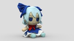 東方 Project toy, meme, doll, touhou, plush, cirno, fumo, photogrammetry, 3d, scan, dong-fang, noai