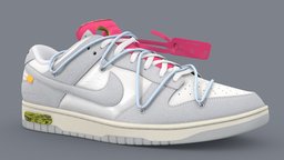 Nike Dunk x Off White Lot 38 shoe, style, leather, white, high, fashion, off, clothes, foot, boot, sandal, nike, footwear, sneaker, wear, sb, apparel, dunk, character, low, walk, clothing, alking