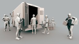 Event is Over storage, van, park, cargo, box, woman, girl, man, evil
