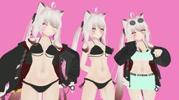 Triple Maya , bikini, swimsuit, animegirl, -woman, animemodel, anime3d, -girl, anime-girl, anime-character, anime