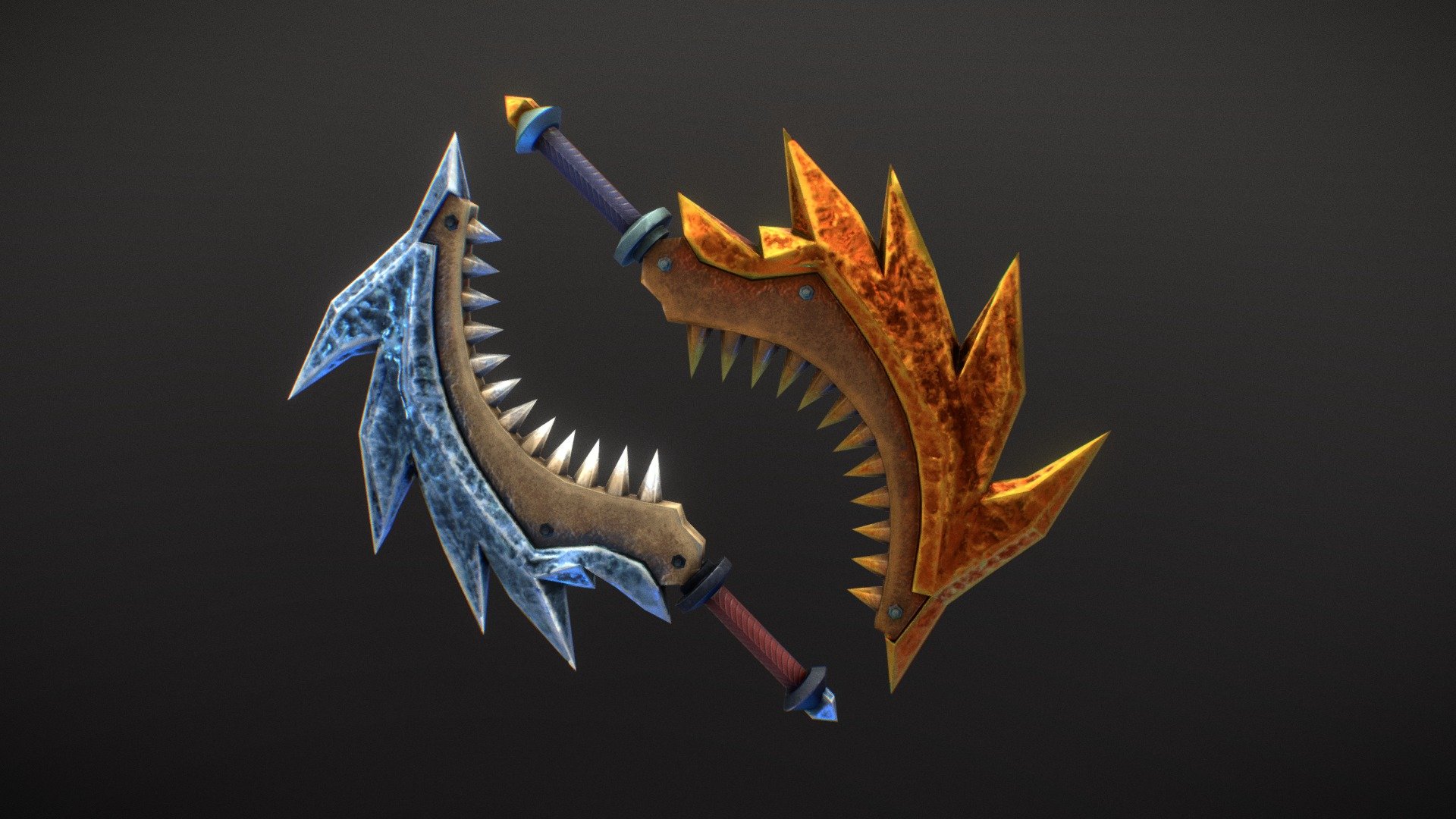 Zamtrios / Tigerstriper Zamtrios dual blades remake 3d model