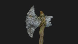 Ancient Axe ancient, videogame, substancepainter, weapon, axe, zbrush, modo