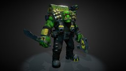 Warhammer 40k: Ork Kommando warhammer, soldier, orc, ork, gritty, commando, gamecharacters, greenskin, warhammer40, kommando, game, gameart, gamecharacter, fantasy, war, warhammer40k