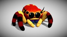 Ivy the Jumping Spider cute, spider, arachnid, blender