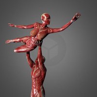 Female and male anatomy anatomy, pose, sculture, muscle, artistic, 3dsmaxpublisher, female, male