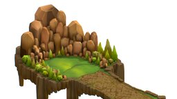 Isometrical Level Island and Bridge Area tree, field, court, wooden, forest, grass, canyon, mount, hill, area, platform, pine, rocks, level, ground, mountain, crown, edge, cliff, color, boulder, arena, bouldering, yard, place, fir, cliffs, venue, treestump, treeline, lawn, pine-tree, precipice, pinetrees, isometrical, styleized, stone, wood, rock, "bridge", "undergrowth", "underbrush"