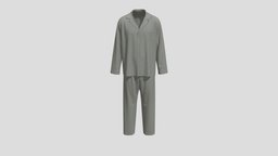 Men Pyjama Sleepwear shirt, prop, fashion, top, clothes, pants, gown, casual, mens, pyjama, garment, sleepwear, apparel, clo3d, marvelousdesigner, menswear, attire, pajama, nightwear, clothing, clo, zprj