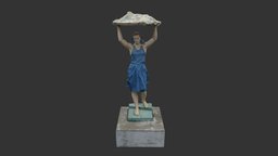Prosperity Girl Sculpture. Soviet time monument, soviet, woman, grapes, ukraine, prosperity, odessa, sucsess, realitycapture, girl, sculpture