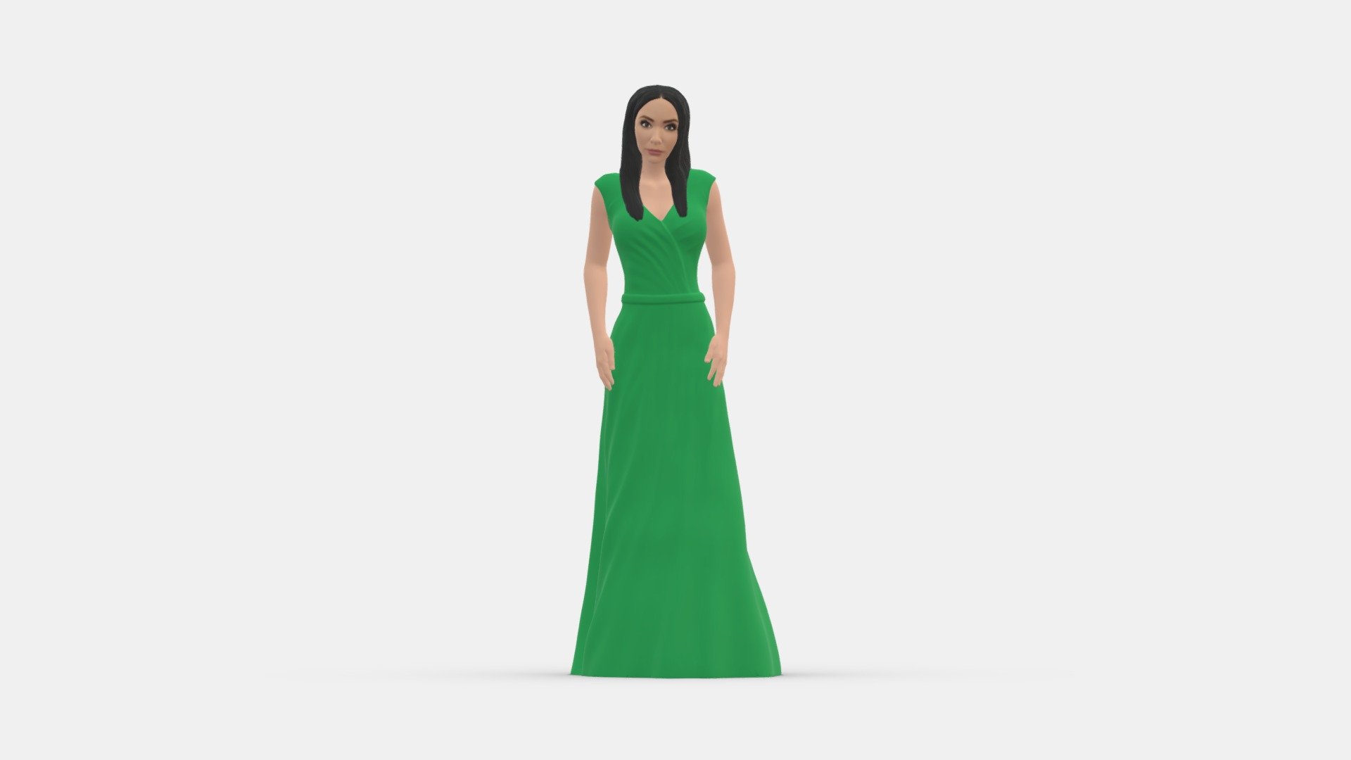 We provide unique 3d scanned models with realistic proportions for closeup and medium-distance views in artworks, paintings and classes. As well as architectural visualization projects.

Main features:




high-end realistic 3d scanned model;

realistic proportions;

highest quality;

low price;

saves you time for more time in landscaping and interiors visualization.

FEATURES 




3d scanned model 

Extremely clean

Edge Loops based

smoothable

symmetrical

professional quality UV map

high level of detail

high resolution textures

real-world scale

system unit: cm

TEXTURES 




Textural Resolution: 4096 x 4096

Color Map

The model is suitable for stereolithography 3d printing 

The model is also ready for fullcolour 3d printing - Woman In Long Green Dress Long Hairs 10888 - Buy Royalty Free 3D model by 3DFarm 3d model