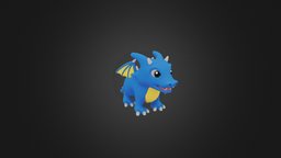 Little Dragon cute, little, chibi, pet, drake, whelp, whelpling, stylized, dragon