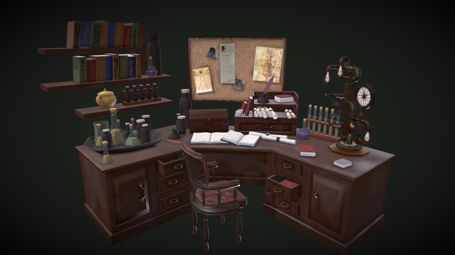 a bonus lamp to boot.
Anything missing or go wrong, please dm me <3 - Working Desk Lab - Buy Royalty Free 3D model by thiezubu 3d model