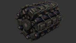 Radial Engine Thing mech, mechanical, motor, generator, tech, rusty, old, machine, engine, greeble, sci-fi, technology, industrial