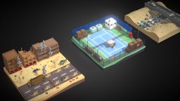 Polygon Zombie Environment Pack spacecraft, polygonal, zombies, low-poly-model, zombieapocalypse, zombie-creature, polygon, zombie