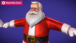 Santa Claus (Not rigged) santa, saint, christmas, papa, noel, claus, unwrapped, purchase, substancepainter, substance, pbr