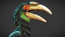Hornbill birds, staffpicks, 123dsculpt, hornbill