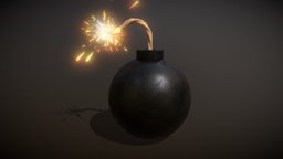 Animated Bomb 💣💥 vfx, grenade, particle, spark, bomb, explode, flare, explosion, explosive, boom, ammunition, gunpowder, particlesystem, bombe, combustible, weapon, blender, detonation, artifice, deflagration, etincelle