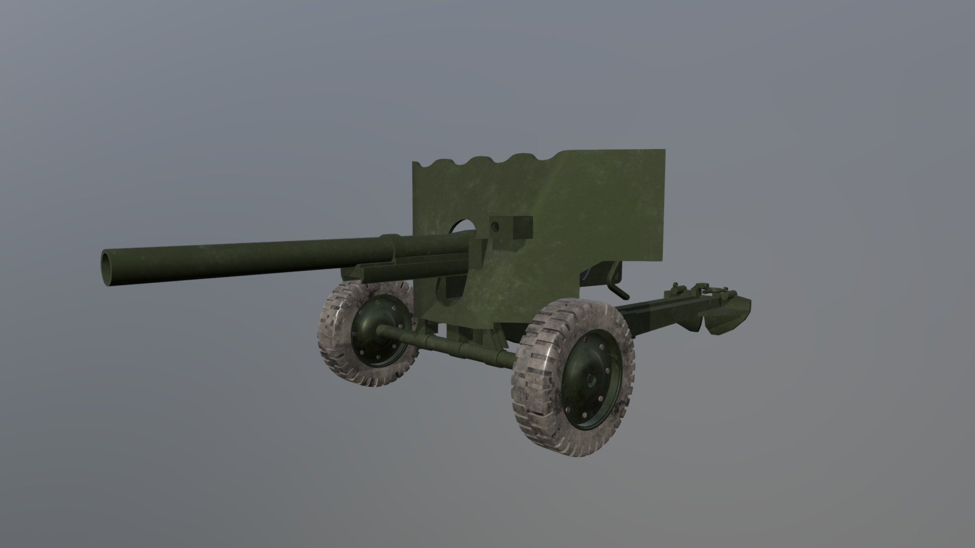 old canon from ww2 modelled in c4d textured in substance painter - Old Canon ww2 - Download Free 3D model by mohaiba 3d model