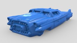 Printable Atomic V8 tabletop, scenery, wreck, wasteland, atomic, v8, warfare, printable, wargaming, corvega, printable-model, vehicle, futuristic, car, fallout