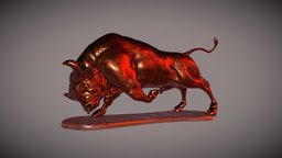 Taurus impression3d, taurus, 3d-model, taureau, 3d, blender, art, animal, sculpture