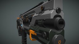 Sci-Fi Assualt Rifle rifle, assualt-rifle, scifigun, rifle-assault-rifle, substancepainter, substance, maya, scifi, gun