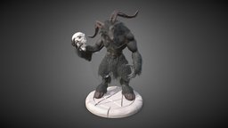 Goatman with Fur goat, devil, zbush, fibermesh