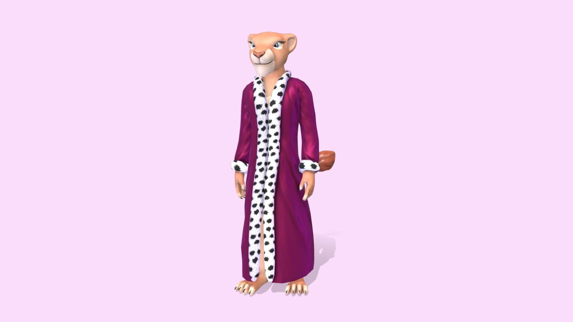 Jungle Cat - Lioness - 3D model by Sumeet Arora (@ls.rightbrain) 3d model