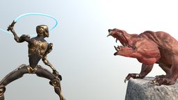 Animal Tamer cyborg, zbrushsculpt, creature, zbrush, monster, xppensculptchallenge