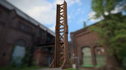 Steal Beam miniature, beam, practical, effects, steal, girder, photogrammetry, model, scan