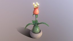 Stylized Fantasy Plant plant, flower, tabletop, cartoony, natural, alien, nature, glowing, leafs, stylized, fantasy, stalks