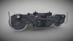 Passenger Coach Bogie (revamped) modern, train, vehicles, transportation, locomotive, wagon, high-poly, coach, passenger, bogie, high-speed-train, highpoly, high-speed-rail