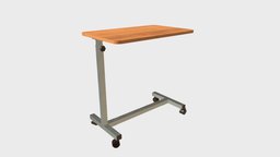 Hospital table bed, wheels, desk, aid, table, hospital, substancepainter, substance, medical