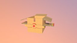 Cardboard plane <3 vehicule, cute, kids, toy, videogame, toys, new, aeroplane, box, unity, maya2018